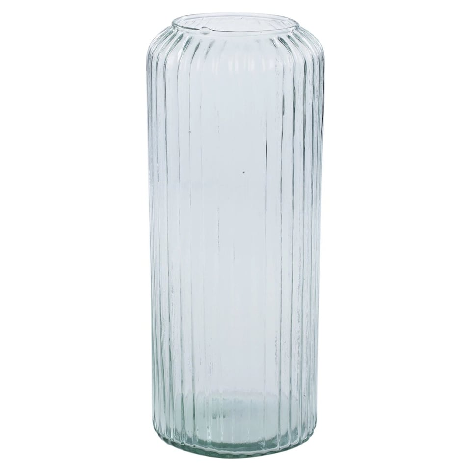 image 1 of 36cm Large Tall Decorative Glass Vase Flowers Arrangement Vertical Line Design