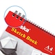 image 4 of A3 Sketch Book Top Spiral Bound