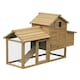 image 1 of PawHut Chicken Coop Hen Cage Small Animal Hutch Nesting Box Outdoor Run Natural