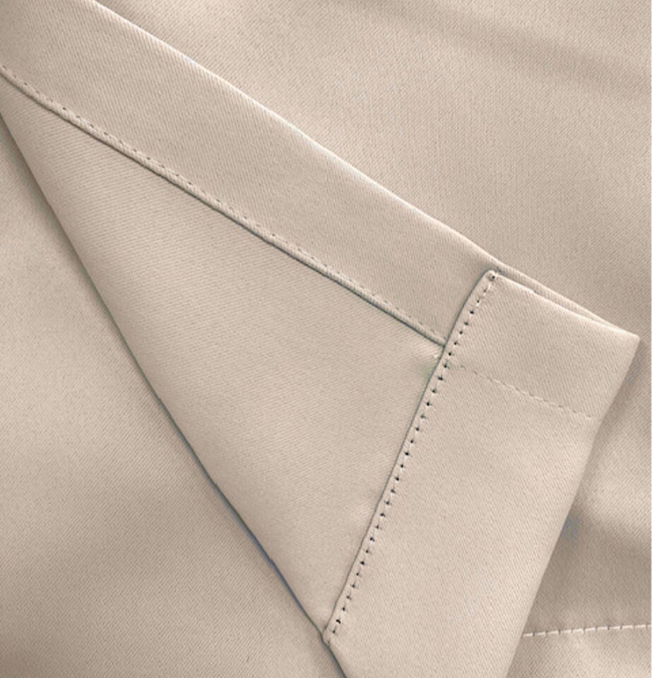 image 1 of Enhanced Living Nightfall Plain Supersoft Natural Thermal Blockout Eyelet Curtains (PAIR) - 46 x 72 inch (117 x 183cm)