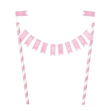 It's a Girl Baby Shower Bunting Cake Topper