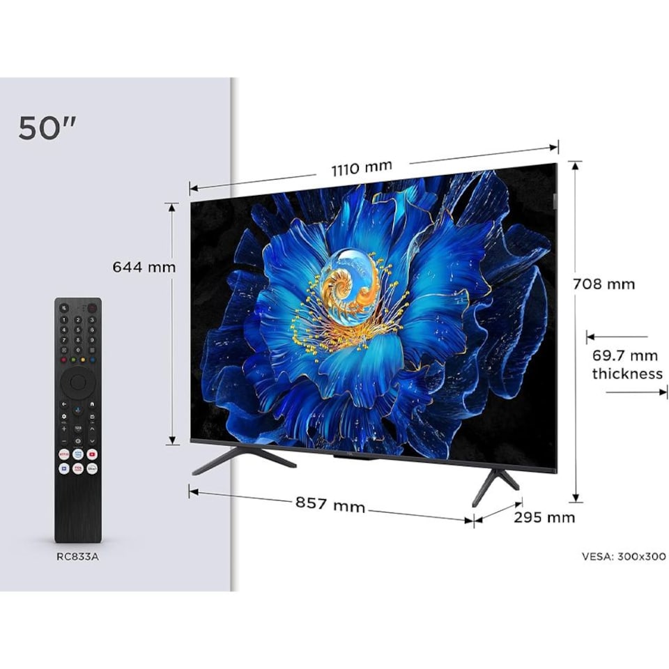 image 1 of TCL C6KS 50C6KS-UK TV 127 cm (50") 4K Ultra HD Smart TV Wi-Fi Metallic