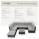 image 6 of Garden Furniture Venice - set for 6 to 7 people, outdoor sofas, table and stool | Grey | grey | 59,50 x 68 x 69,50 cm | 1