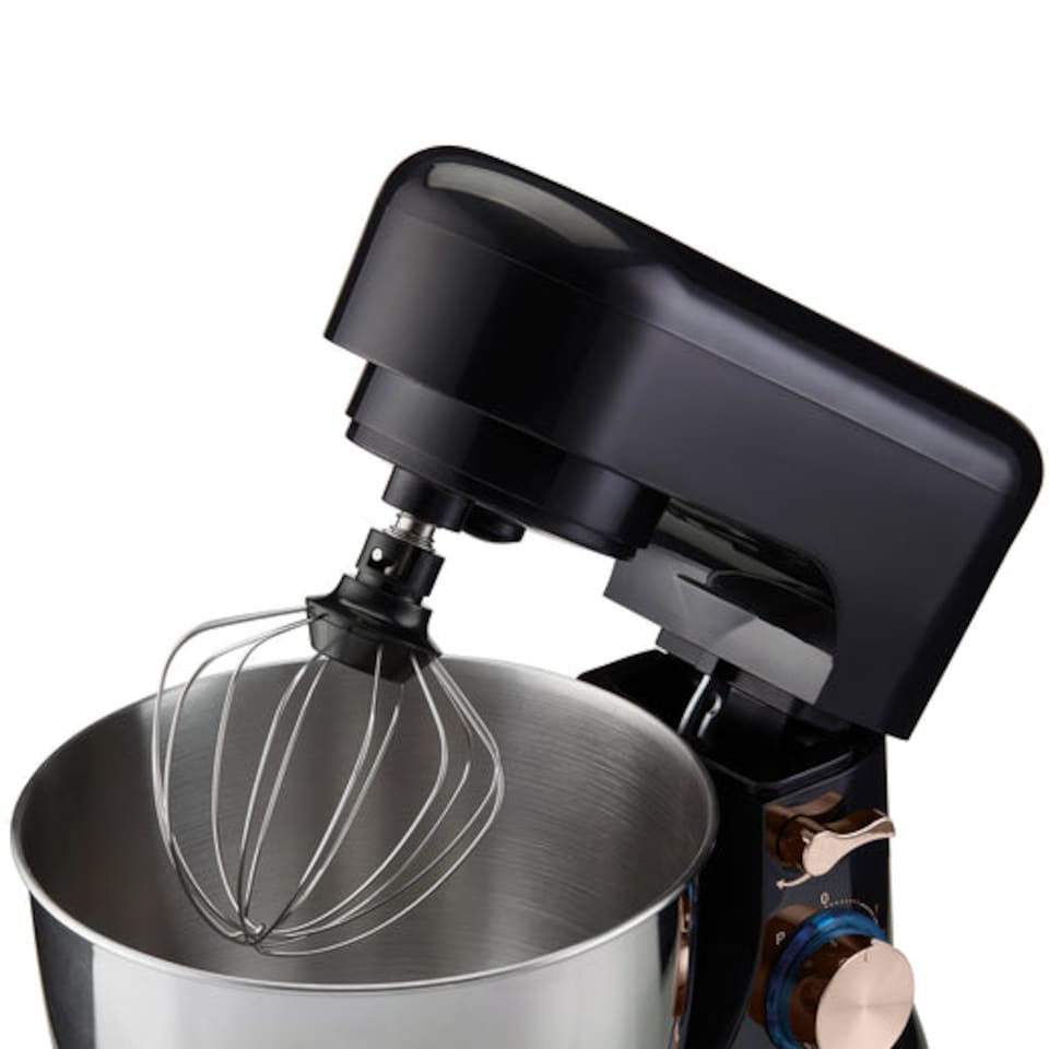 image 1 of Cooks Professional 1000W Stand Mixer with 4.5L Mixing Bowl & 8 Speeds | Black | Black & Rose Gold