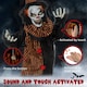 image 6 of Outsunny 67 Inch Life Size Outdoor Halloween Decorations Talking Circus Clown, Animated Prop Animatronic Decor with Light Up Eyes, Laughter