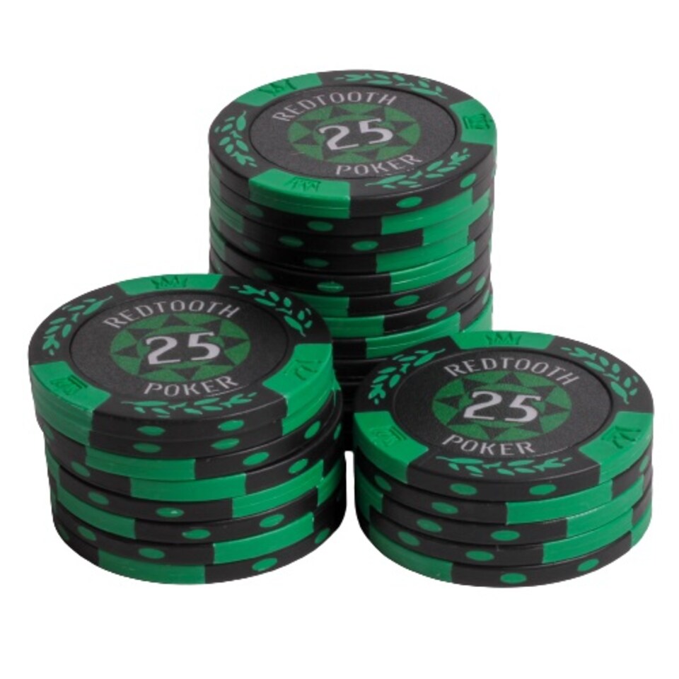 image 1 of Redtooth Poker 14g Casino Quality Poker Chips - Pack of 25 - Various Denominations | Red