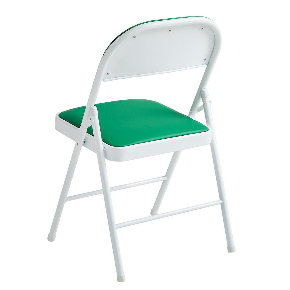 image 1 of Set of 6 Folding Dining Chairs with Metal Frame and Padded Seats