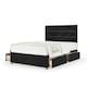 image 1 of Neptune Spring Black Naples Velvet 4 Drawer Divan Set And Milan Headboard King Size