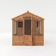 image 3 of 8 x 6 Feet Traditional Apex Greenhouse/Shed Combo - Timber - L245.8 x W201 x H205.8 cm - Brown | Brown