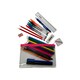 image 1 of Stationery Filled Pink Zip 8x5" Pencil Case with Colouring Pencils