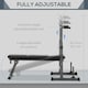 image 4 of HOMCOM Adjustable Weight Bench with Barbell Rack, Dip Station, Grey