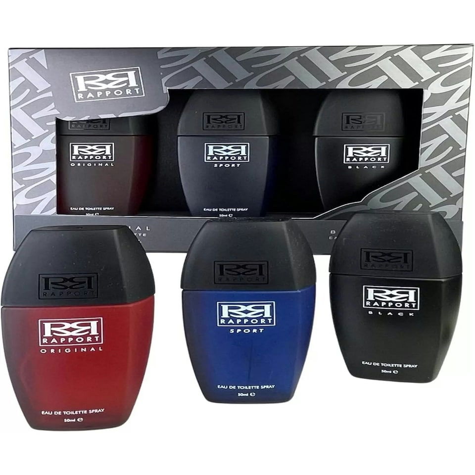 image 1 of Rapport for Men Gift Set - Eau de Toilette Spray 50ml Rapport Original, Sport and Black Rapport