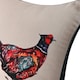 image 3 of Meg Hawkins Oblong Cushion with Wooden Buttons  - Pheasant White | Red