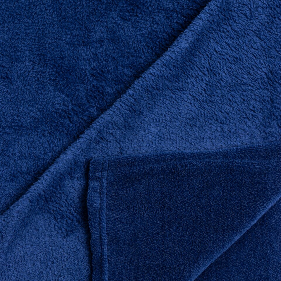 image 1 of BHS Microfleece Throw | Blue | Navy | 1