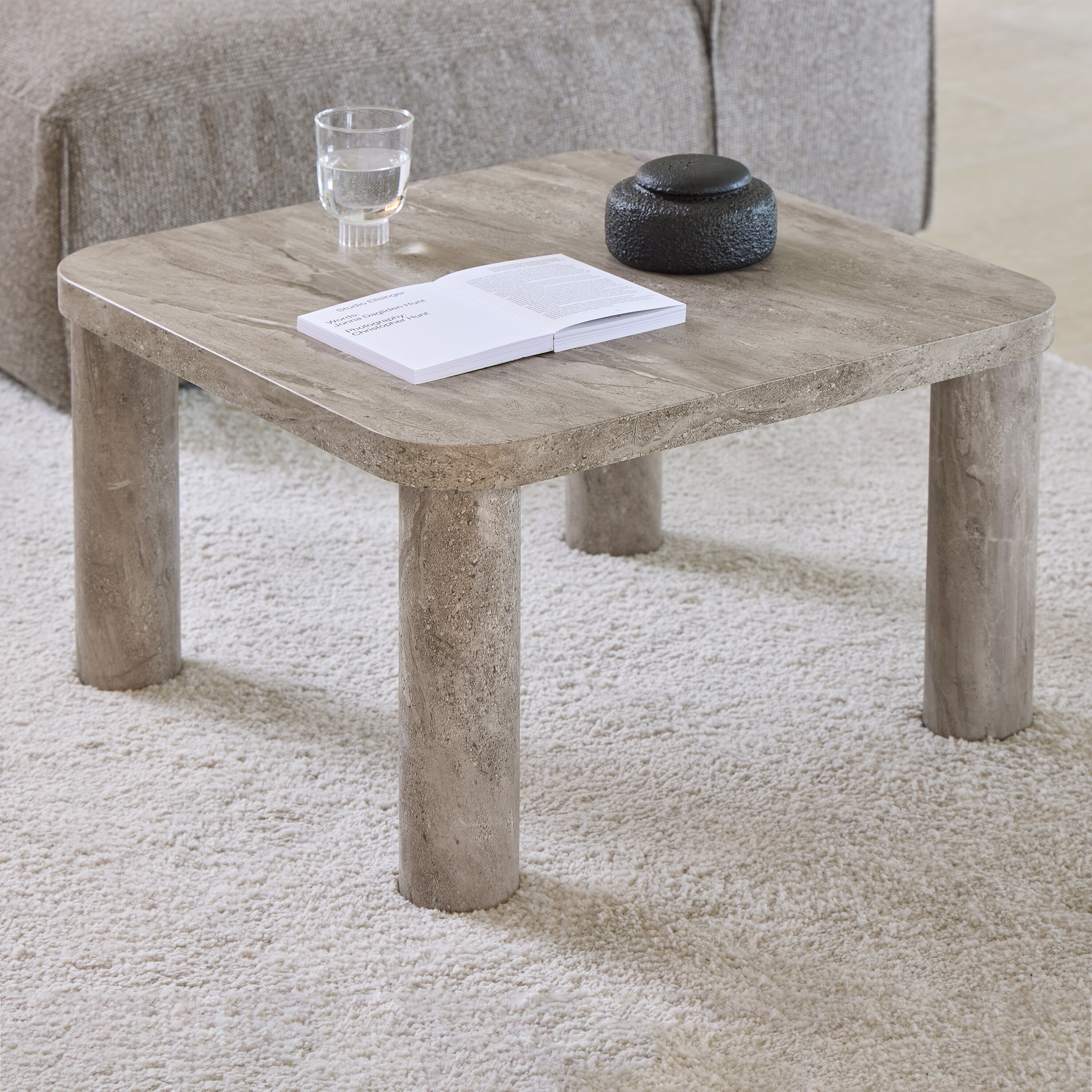 Solano Square Coffee Table in Grey 60 x 60 cm - Tesco Groceries