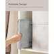 image 7 of Hanging Wardrobe Storage Organiser with Bamboo Detail, Space Saving Closet Shelf, Light Grey