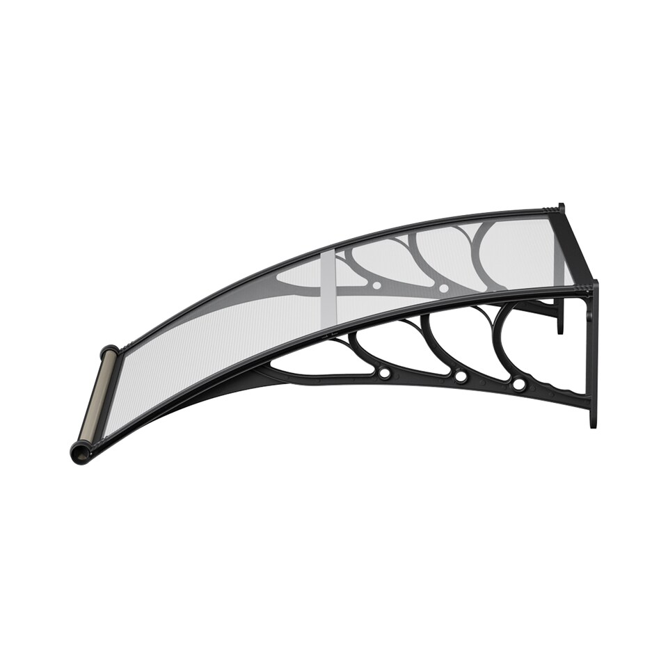 image 1 of Living and Home Awning Canopy for Window and Door with Drainage - 100cm W x 100cm D Clear