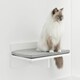 image 7 of NOVECRAFTO Wall-Mounted Cat Perch Bed with Cushion – 50cm Wide Space-Saving Shelf – Sturdy Wall Bed Holds up to 30kg – Cozy Lounging Spot for Cats