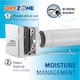 image 4 of Dryzone Telescopic Passive Wall Intake Vent Grille Kit x 3 pack (100 mm, White) Adjustable Airflow Condensation & Mould Control