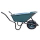 image 3 of 110 Litre 150kg Capacity Heavy Duty Outdoor Pneumatic Plastic Garden Wheelbarrow in Green