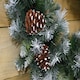 image 7 of 60cm Frosted Glacier Snow Tipped Christmas Wreath with Pine Cones