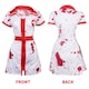 image 5 of Bloody Nurse Costume - with Stockings & Stethoscope Red | 2XL