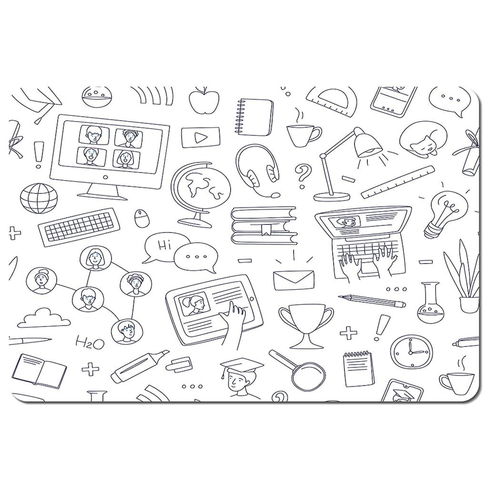 image 1 of Learning online (Placemat & Coaster Set)