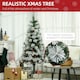 image 4 of HOMCOM 5ft Christmas Xmas Tree Pine Look and Metal Stand Snow Gift 184 Tips