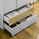 image 9 of HOMCOM 2-Door Wardrobe with 2 Drawers, Hanging Rod and Anti-tipping Straps for Bedroom Clothes Storage Organisation, White
