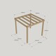 image 4 of Garden Pergola - Wood - L360 x W360 x H270 cm - Light Green