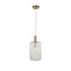 image 3 of First Choice Lighting Set of 2 Fluted Glass Design Pendant Fitting Finished with Clear Glass and Bronze Effect Colour Bronze | Clear