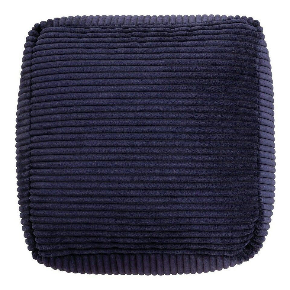 image 1 of icon Theo Beanbag Footstool Corduroy Navy Blue Blue | Blue