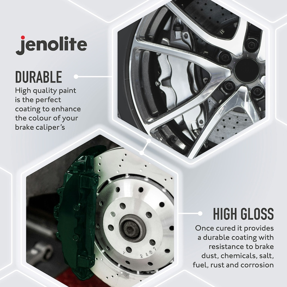 image 1 of Jenolite High Gloss Brake Caliper Paint - Green - 400ml -3-Pack