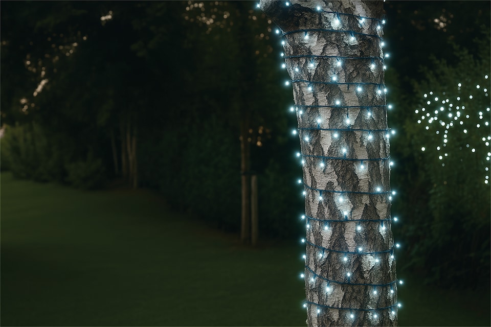 image 1 of Led String Lights Black Rubber Cool White 10M