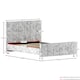 image 3 of Vida Designs Valentina 4ft6 Double Bed Frame, Crushed Velvet Silver, 135 x 190cm