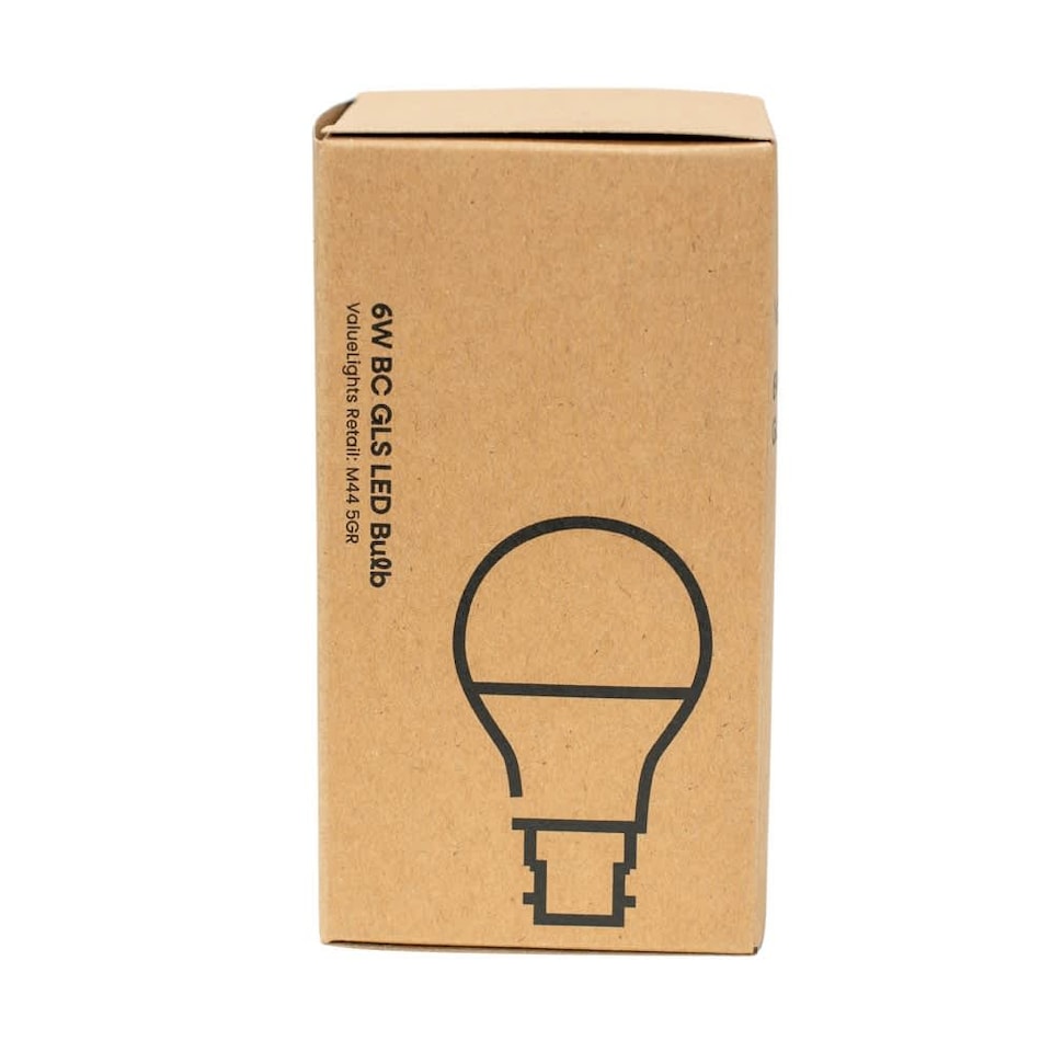 image 1 of ValueLights 5 Pack B22 White GLS Light Bulbs | White