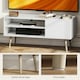 image 5 of HOMCOM TV Unit Cabinet for TVs up to 55Inches with Cupboard Shelves, White White