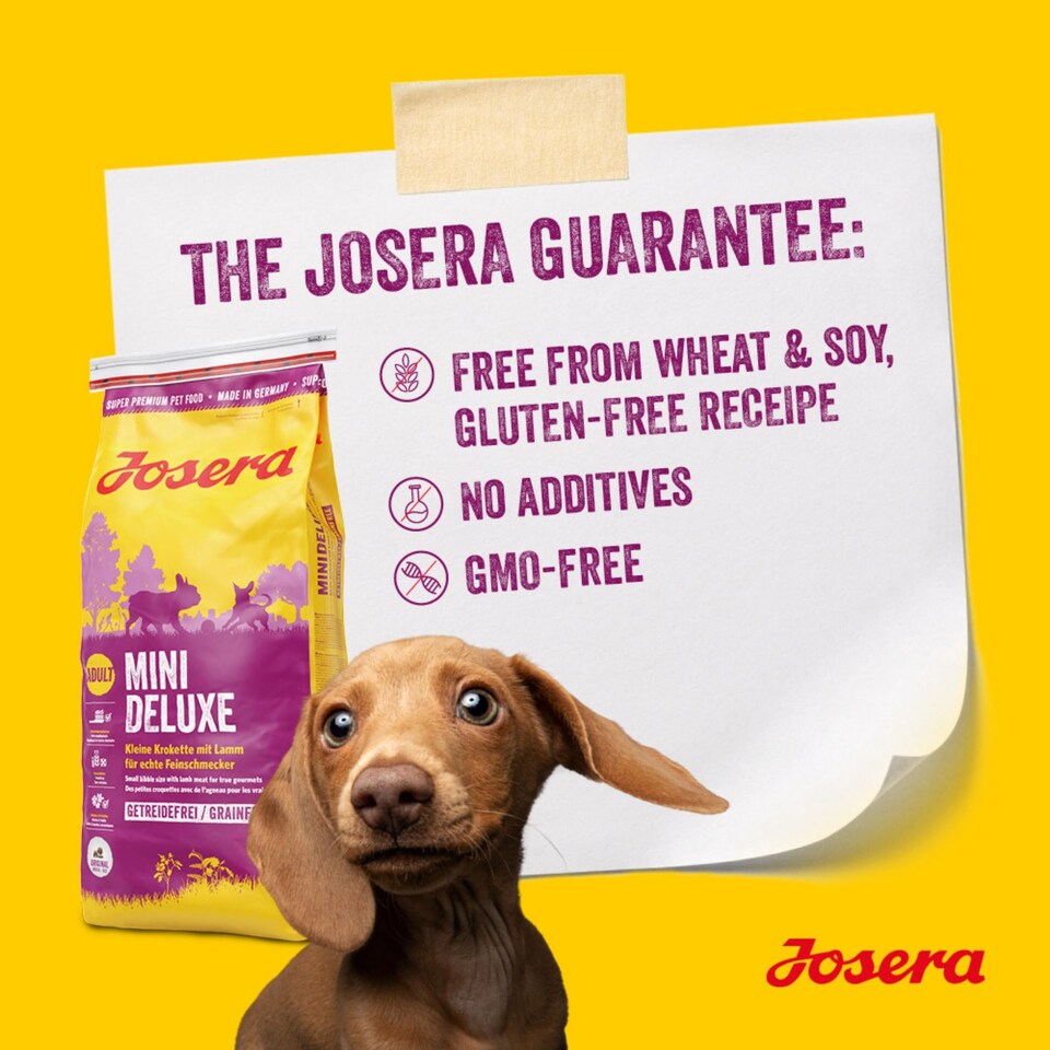 image 1 of Josera Mini Adult Lamb | Single meat protein | Grain free | Complete dry food for toy & small breeds | Gluten free | Herbs & Fruits | 2x10kg pack