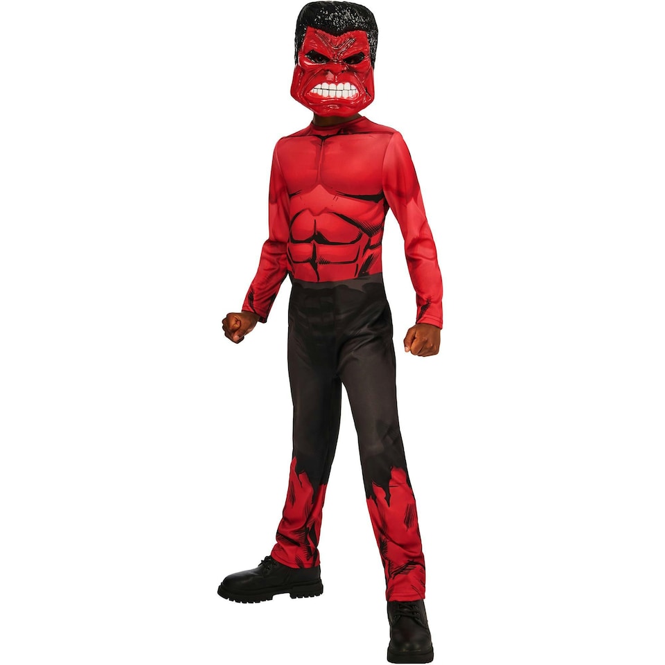 image 1 of Hulk Childrens/Kids Costume Set - Red/Black - 7-8 Years 7-8 years