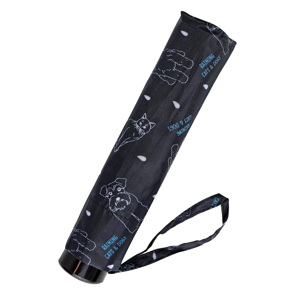 image 1 of Compact Supermini Umbrella Highland Cow Cats & Dogs Travel Rain Umbrella