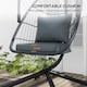 image 5 of Outsunny PE Hanging Swing Chair w/ Cushion, Patio Hanging Chair, Grey | Multi | One Size
