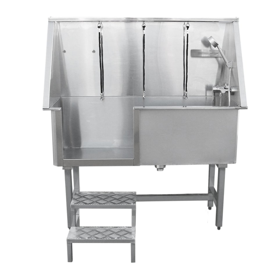image 1 of Pet Dog Bath Steel Tub Washing Station 400mm