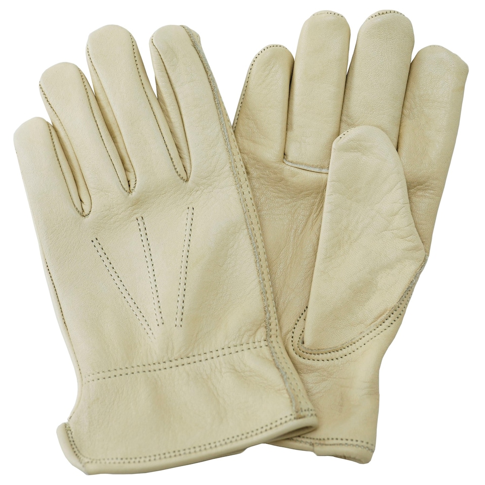 Kent & Stowe Water Resistant Luxury Leather Tan Gloves Ladies Medium Cream