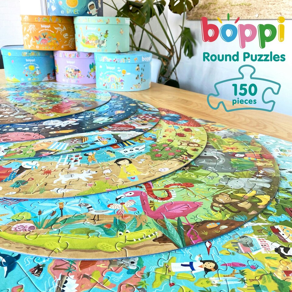 image 1 of boppi 150 Piece Round Jigsaw Puzzle - Space
