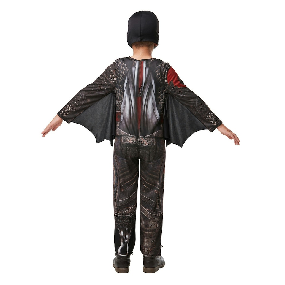 image 1 of How To Train Your Dragon Childrens/Kids Deluxe Hiccup Battlesuit Bodysuit - Grey - 7-8 Years 7