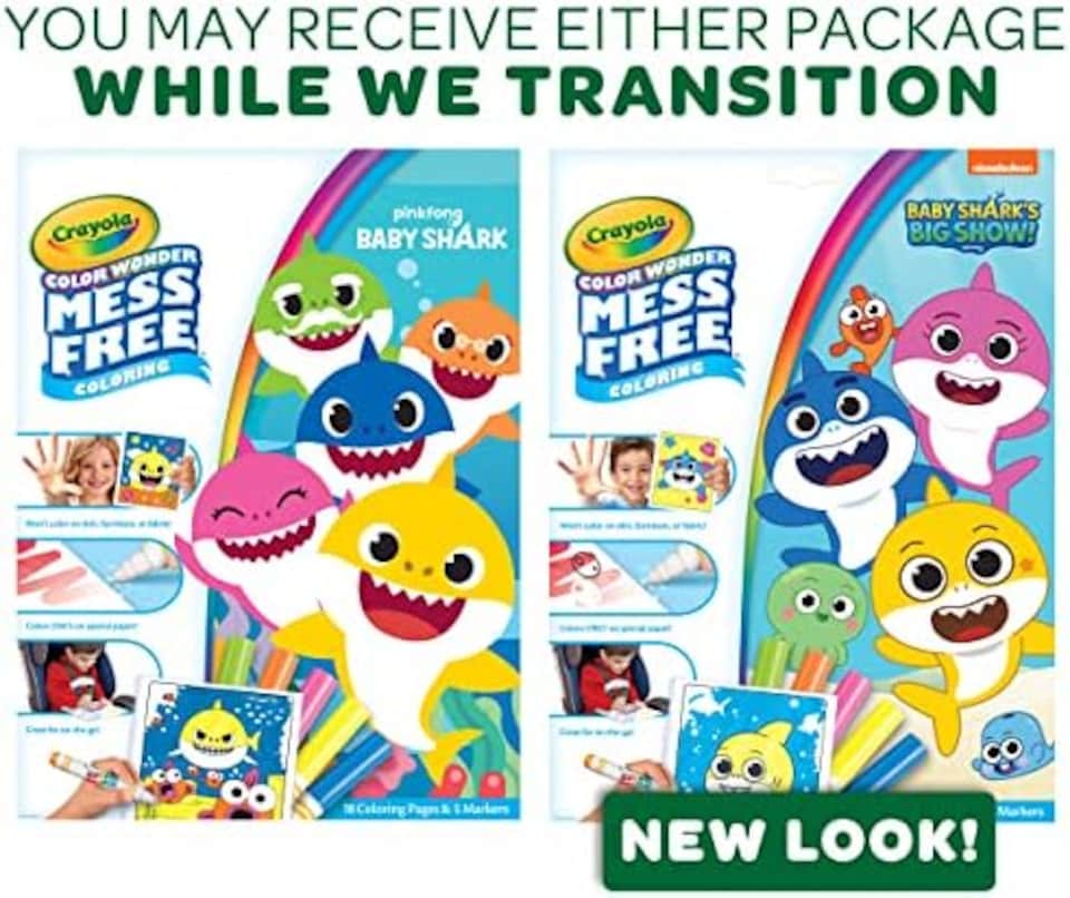 image 1 of Crayola Baby Shark Color Wonder Colouring Set