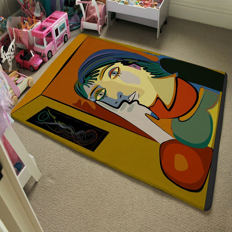 image 1 of thinking woman (Rug) Orange | M