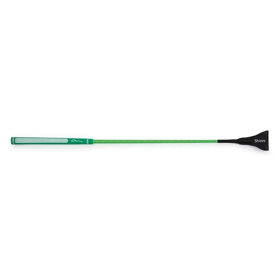 Shires Rainbow Horse Riding Whip - Green - 26in