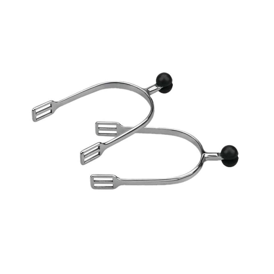 Shires Womens/Ladies Plastic Roller Ball Spurs - Silver - 30mm