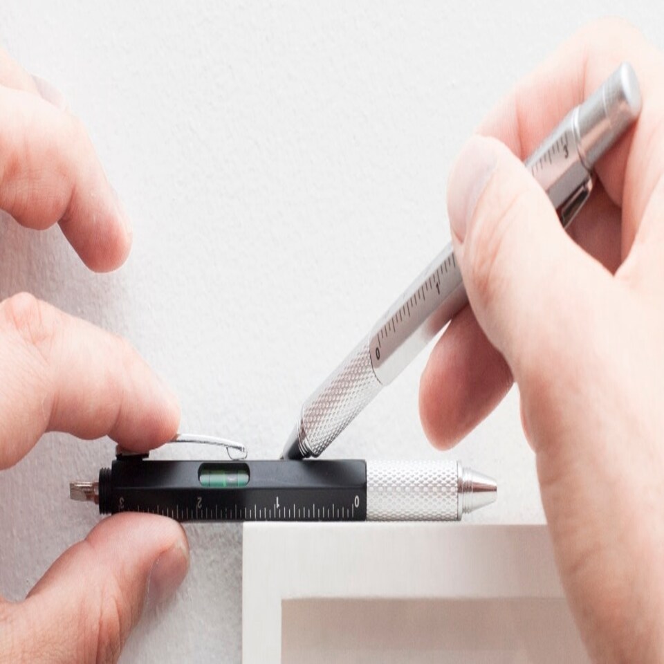 image 1 of Kikkerland 4 in 1 Pen Multi Tool Silver